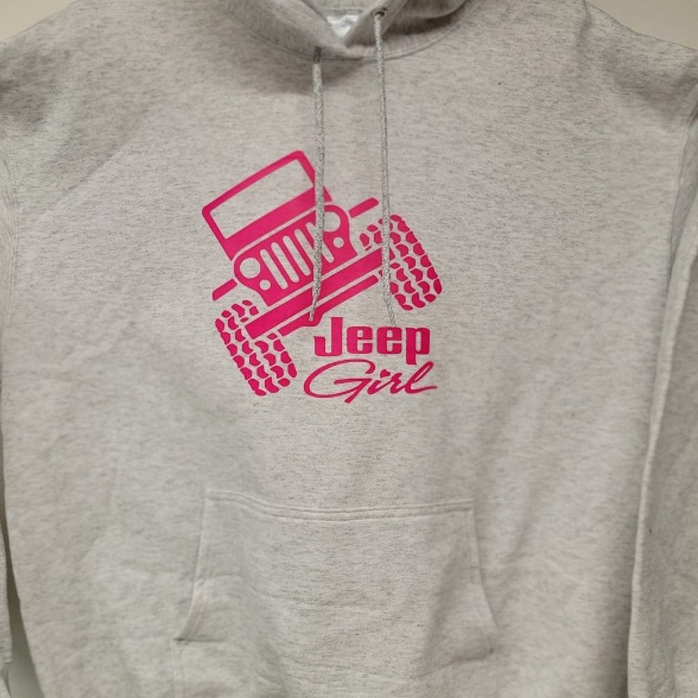 Jeep Girl Ash Gray Pullover Hoodie *NEW*